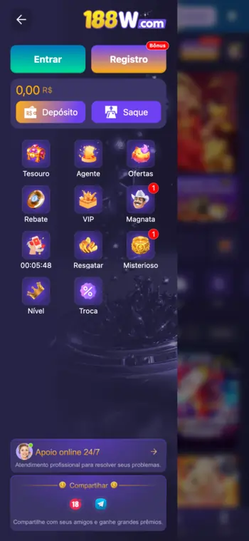 Bônus exclusivo para novos usuários do 188W App